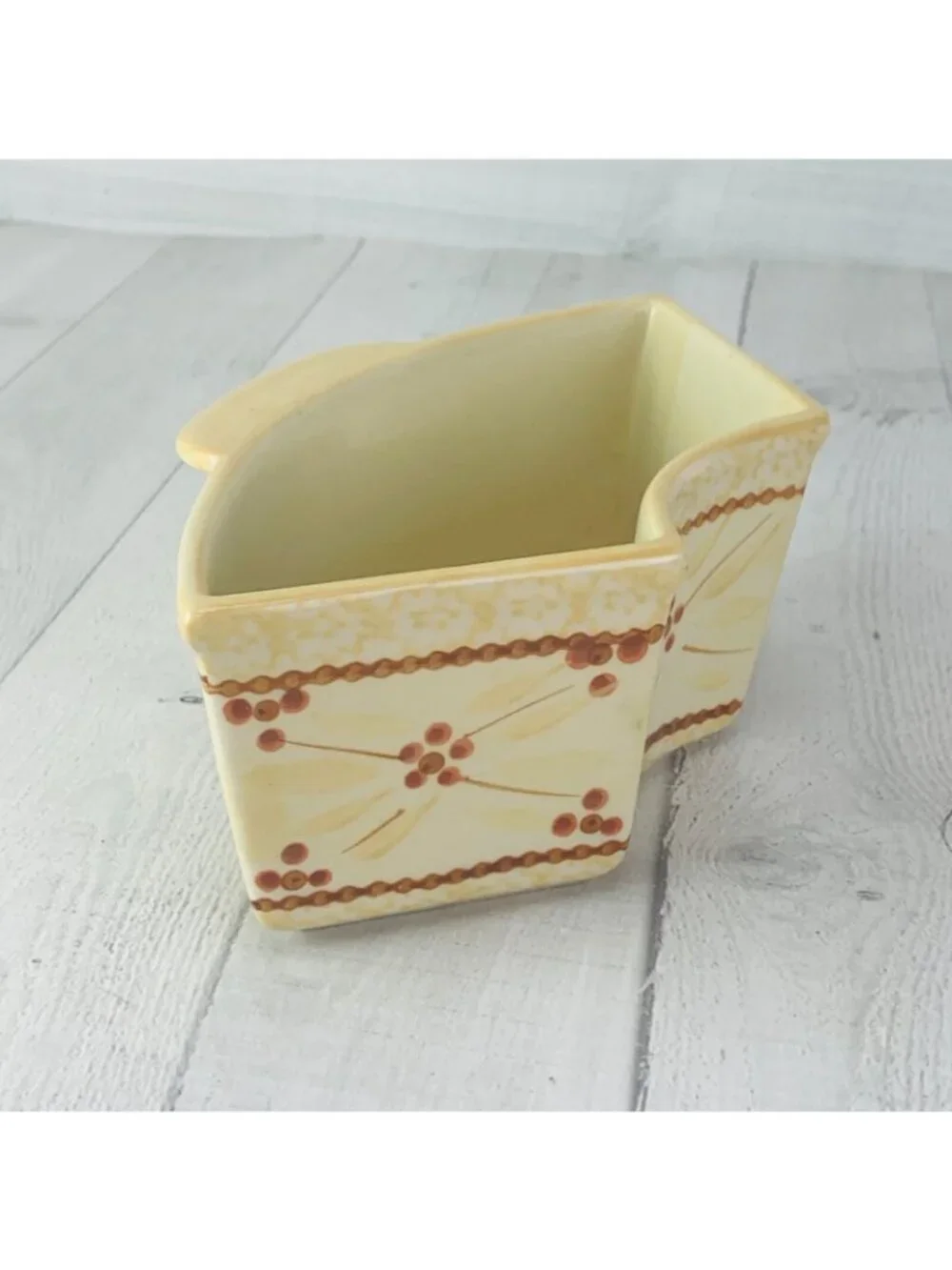 Temptation By Tara OLD WORLD YELLOW 18 Ounce Side Tab Section For Lazy Susan